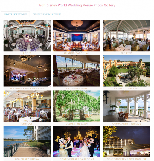 New Home For Disney Wedding Info Disney Travel Babble